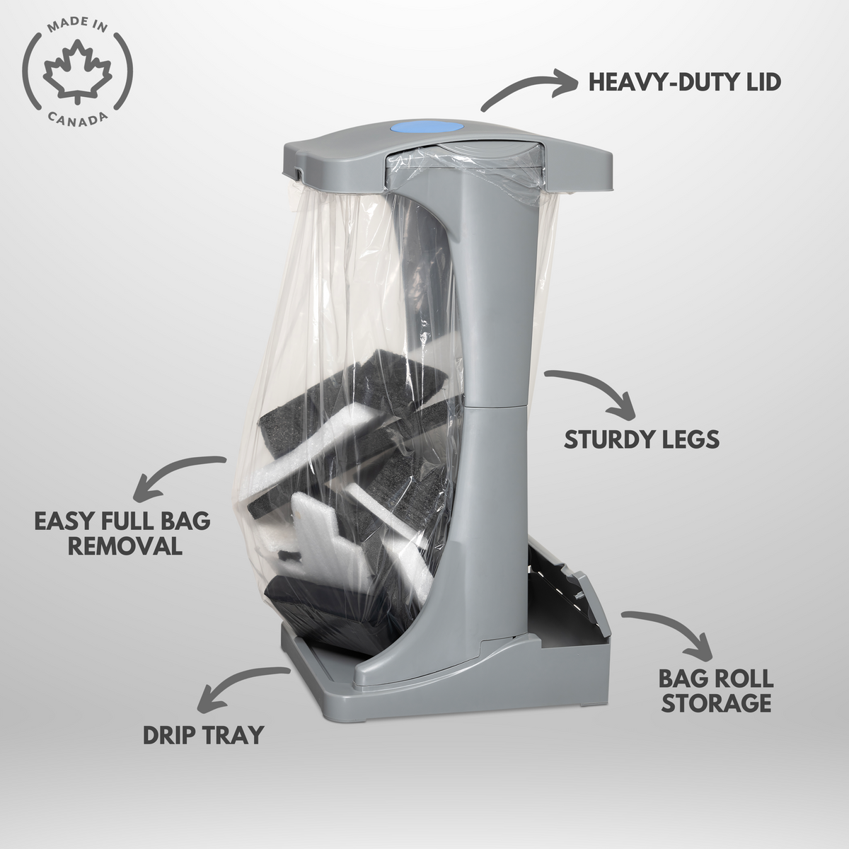 Portable/Space-Saving Trash Bag Holder
